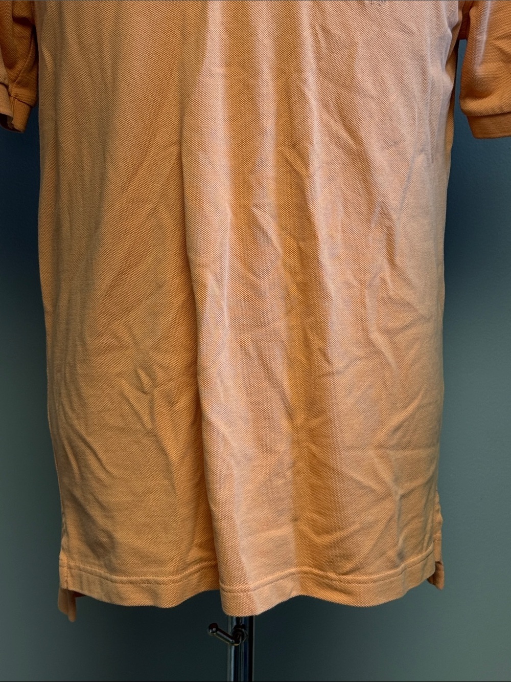 Brooks Brothers Performance Polo Shirt Peach Orange Slim Fit Large 100% Cotton - Picture 3 of 6